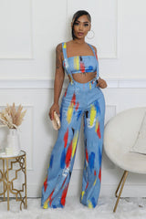 Ensemble salopette bas large