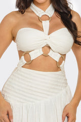 Petite robe longue décontractée à dos nu