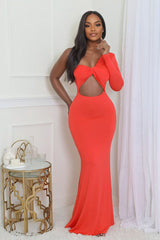 Robe extensible 1 manche longue encolure en cœur