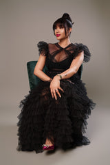 Robe longue de fête en tulle