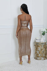 Ensemble jupe extensible et top sans manche