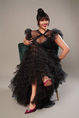 Robe longue de fête en tulle