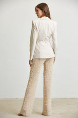 Blazer top à manche longue détails à lacet devant