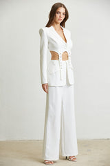 COMBINAISON BLAZER DÉCOUPÉE À MANGHE LONGUE