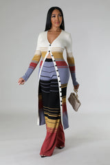 Ensemble pantalon extensible et robe chemise longue