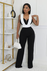 Combinaison extensible décolleté avec bretelles