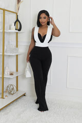 Combinaison extensible décolleté avec bretelles