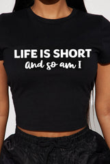 Tee-shirts ajusté long noir à imprimé