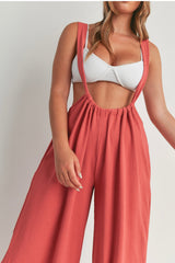 Salopette stretch à nouer jambe large