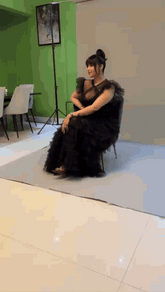 Robe longue de fête en tulle