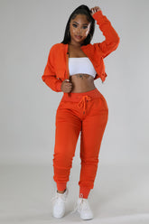 Ensemble jogging orange Jessamy