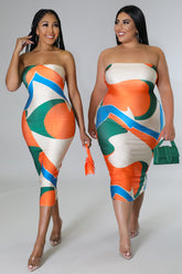 Robe Bustier multicolore Cathy