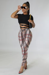 Crystal ensemble Legging top