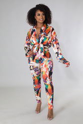 Ensemble Breya legging chemise multicolore