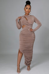 Sweet Robe fente devant effet plissée modèle Majolie