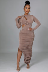 Sweet Robe fente devant effet plissée modèle Majolie