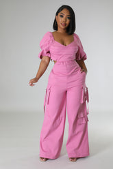 Combinaison semi-stretch col V à manche courte