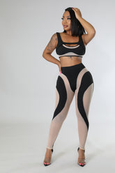 Ensemble legging top noir KIM