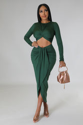 TATIRA Robe longue Ruché fente devant sexy