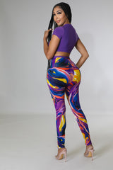 Ensemble legging top Purple