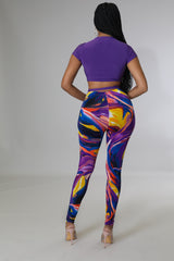 Ensemble legging top Purple
