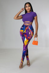 Ensemble legging top Purple