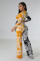 Combinaison semi-Stretch Karla Noir/Jaune à manche