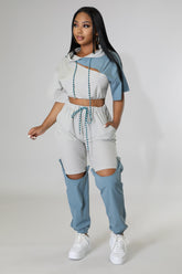 Ensemble Sweat à capuche court