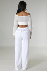 Top à encolure ronde à manche longue