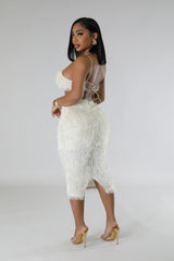 Ensemble deux pièces licou jupe et top sans manche tissu flou