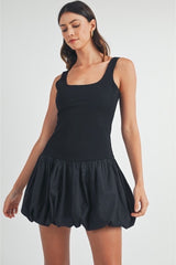 Robe courte noir avec doublure
