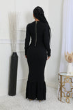 Robe longue extensible tricoté