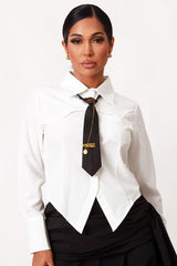 Chemise à manches longues avec cravate Detail