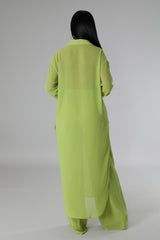 Ensemble pantalon  non extensible et chemise longue à manche longue