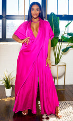 Combinaison ample drapée luxe en satin