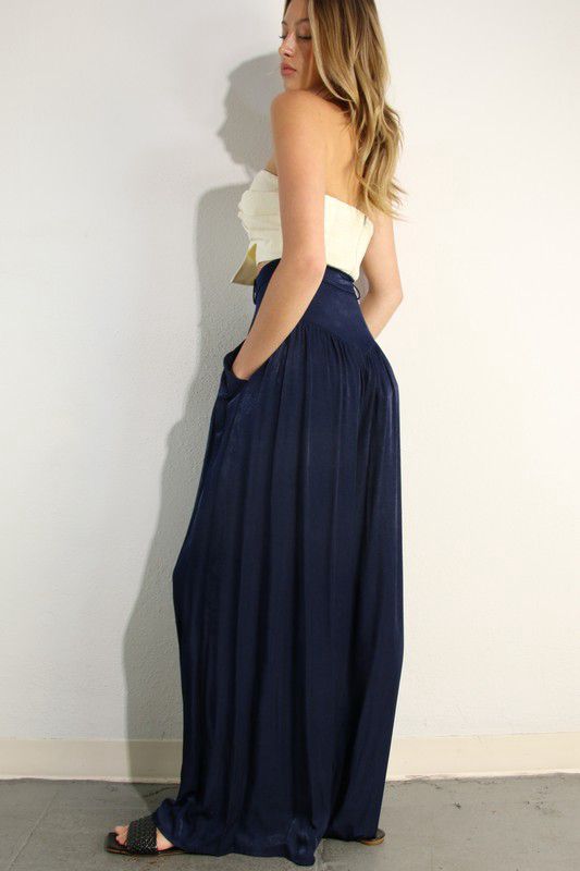 Pantalon large évasé