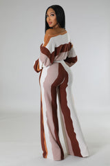 Ensemble Laurel pantalon large et top manche longue