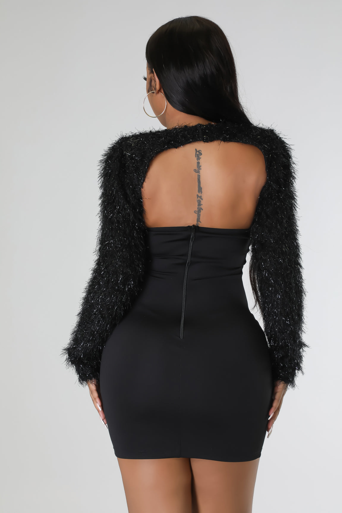 Ensemble deux pièces Robe et Gilet court Jemma noir