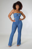 Ensemble Pantalon top en Jean Dahila