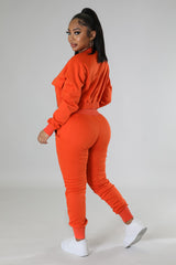 Ensemble jogging orange Jessamy