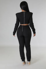 Ensemble deux pièces décollé en coeur avec chaîne de corps incluse