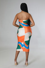 Robe Bustier multicolore Cathy
