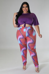 Nova ensemble legging top violet