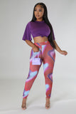 Nova ensemble legging top violet