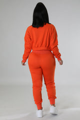 Ensemble jogging orange Jessamy