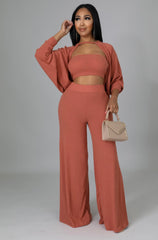 Ensemble 3 pcs pantalon large