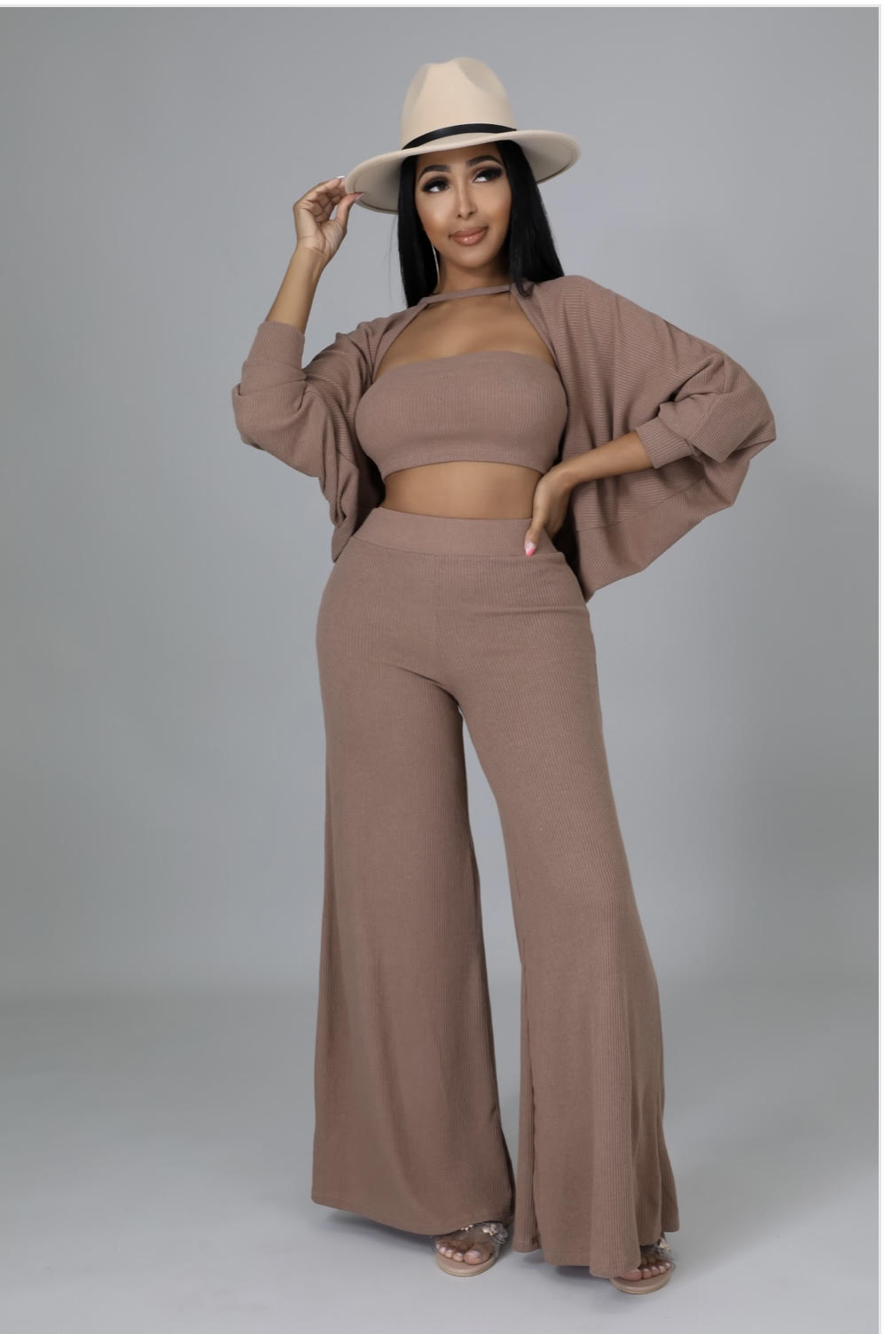 Ensemble 3 pcs pantalon large